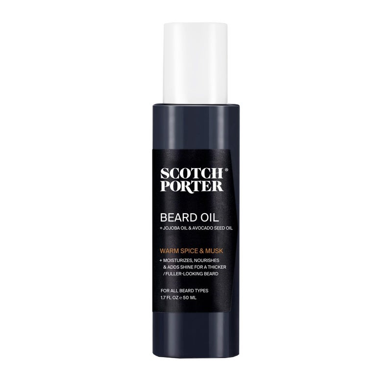 scotch porter زيت لحية سكوتش بورتير لتنعيم اللحية زيت مغذي يحبس الرطوبة ينعم الشعر المتطاير للحصول على لحية أكثر كثافة وصحة مع لمعان يدوم طوال اليوم برائحة أصلية 17 أونصة - Image 2