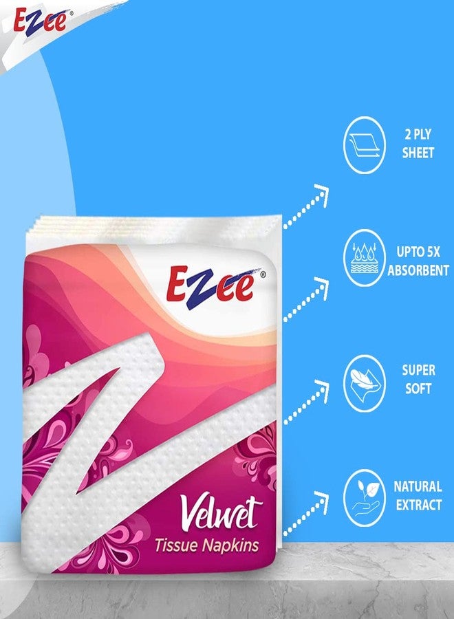 Ezee Tissue Paper Napkins - 50 Pieces, Pack of 10 - Image 2