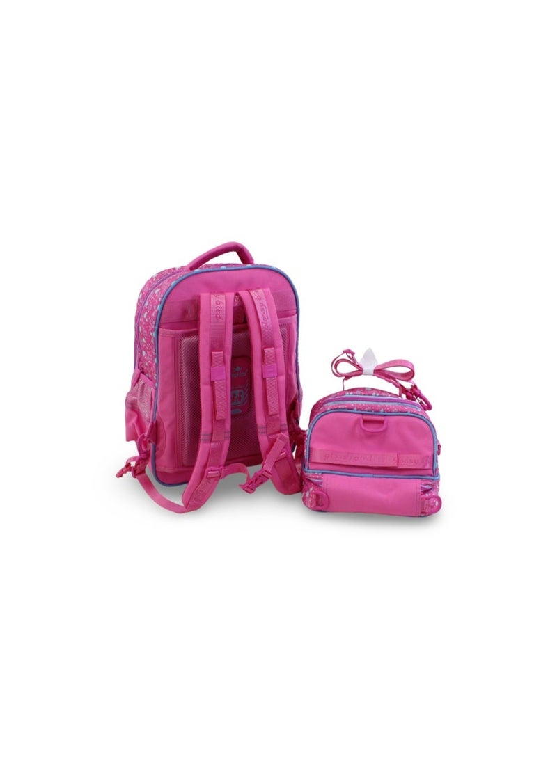 glossy bird School Set 17 Inches – Pink & Baby Blue with Best Friend Design - Image 2