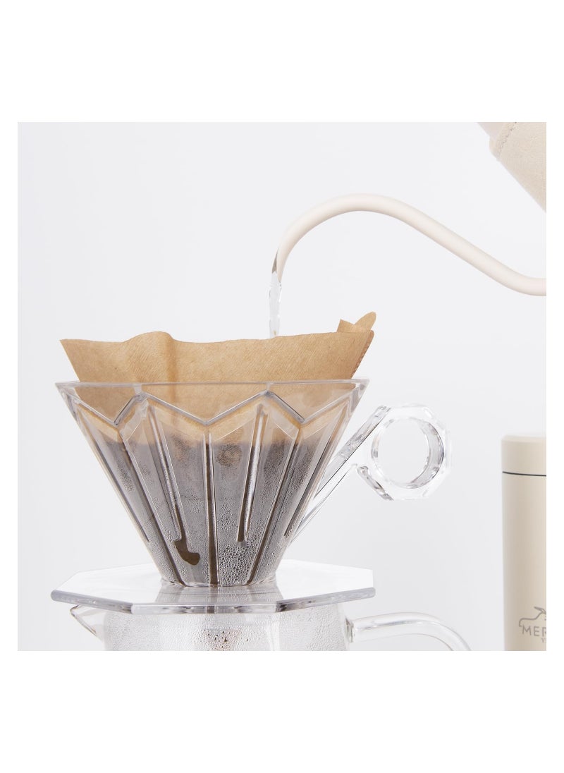 SYOSI - Non-Paper Coffee Dripper,  1-2 Cups Plastic Coffee Filter Cup Manual Pour Over Coffee Filter Slow Drip Coffee Brewing Cup Sustainable Pour Over Brewer for Home, Cafe, Travel,Camping - Image 1