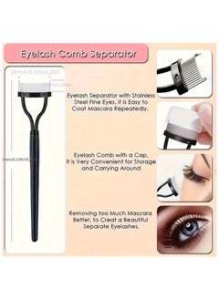 Rozino 6 In 1 Lash Curler Set Eyelash Curler Eyebrow Brush Kit For Women With Lash Curler, Eyelash Comb Seperator, Mascara Brushes, Angled Eyebrow Brush And Comb, 10 Silicone Refills Pads For Lash & Brow  - Image 3