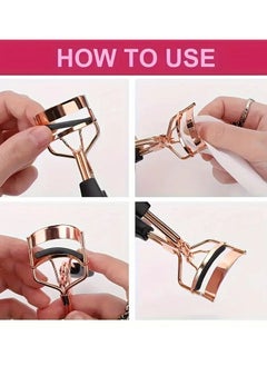 Rozino 6 In 1 Lash Curler Set Eyelash Curler Eyebrow Brush Kit For Women With Lash Curler, Eyelash Comb Seperator, Mascara Brushes, Angled Eyebrow Brush And Comb, 10 Silicone Refills Pads For Lash & Brow  - Image 4