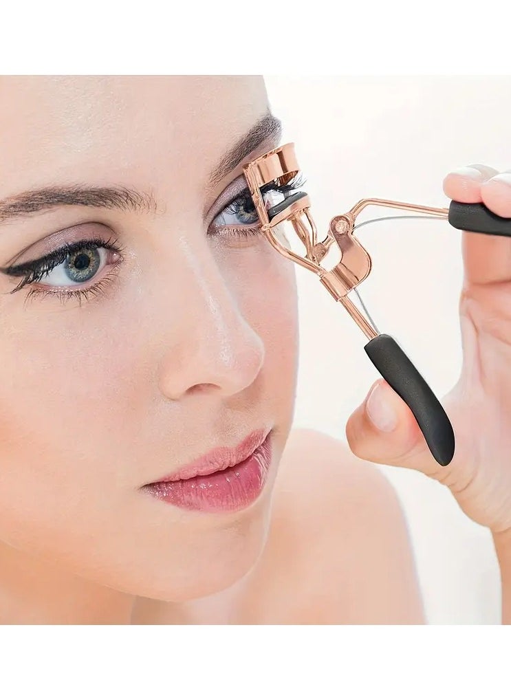 Rozino 6 In 1 Lash Curler Set Eyelash Curler Eyebrow Brush Kit For Women With Lash Curler, Eyelash Comb Seperator, Mascara Brushes, Angled Eyebrow Brush And Comb, 10 Silicone Refills Pads For Lash & Brow  - Image 5