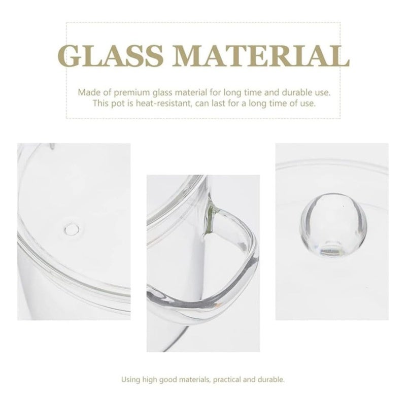 Glass Microwave Pot with Heart-Shaped Lid 15 x 15 x 10.5 cm - High-Quality Borosilicate Heat-Resistant Cooking Pot for Microwave Stove Refrigerator Use - Image 3