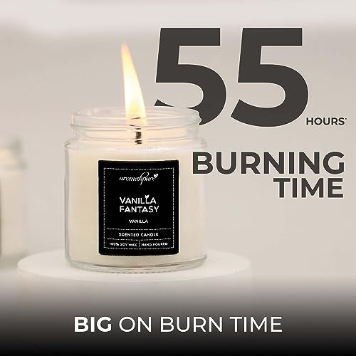 Aromahpure Scented Candles (55 Hours) (100% Soy Wax)- Handcrafted | Smoke-Free |Vanilla Fantasy -Vanilla, Charming Rose- Rose Candles for Home & Gift Sets.(Pack of 2), IFRA Certified - Image 5