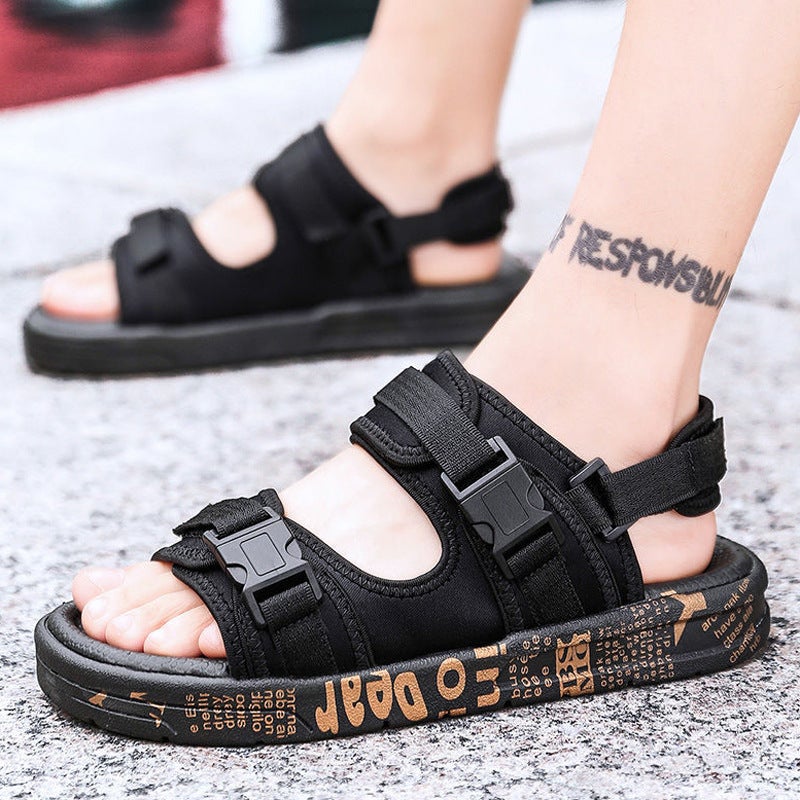 Sandals Men'S Summer Trendy Beach Shoes Outerwear Slippers Men'S Sports And Casual Large Size Driving Sandals - Image 2