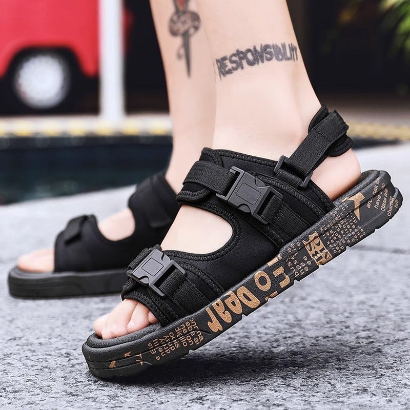 Sandals Men'S Summer Trendy Beach Shoes Outerwear Slippers Men'S Sports And Casual Large Size Driving Sandals - Image 3