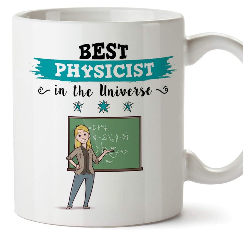 MUGFFINS Physicist. Original Mug Cup Perfect Present - This Mug Belongs to The Best Physicist in The Universe - 11 oz Ceramic - Image 1
