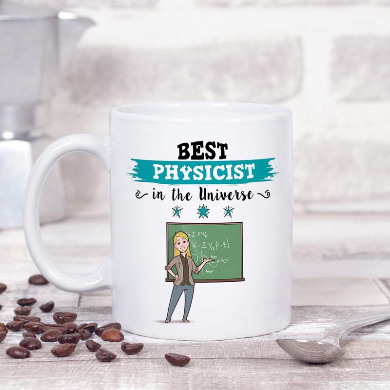 MUGFFINS Physicist. Original Mug Cup Perfect Present - This Mug Belongs to The Best Physicist in The Universe - 11 oz Ceramic - Image 2