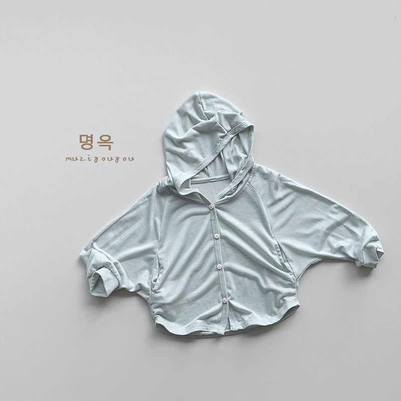 Cool-Feeling Children'S Thin Sun-Protection Clothing Summer Boys And Girls Korean Style Air-Conditioning Cardigan Children'S Simple All-Match Jacket - Image 1