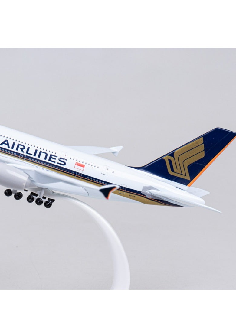 Singapore Airlines Alloy Metal Airplane Model Simulation Toys  A380 47cm  - Image 4