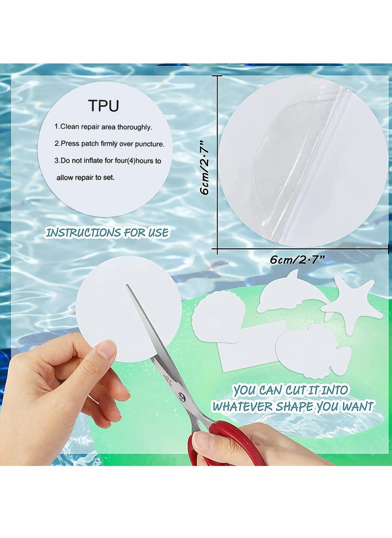 KASTWAVE - Pool Patch Repair Kit Self-Adhesive Vinyl Repair Patch 30 Pieces Repair Pool Liner Patch Repair Pool Patches for Above Ground Pools Swimming Ring Inflatable Float Boat - Image 1