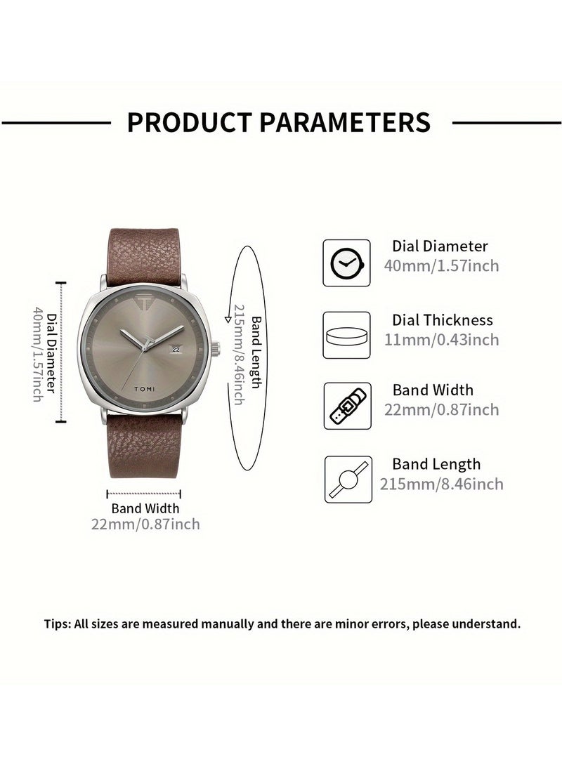 TOMI Unisex Fashion Quartz Watch - Trendy Minimalist Design for Men & Women | Casual Creative Timepiece - Image 4