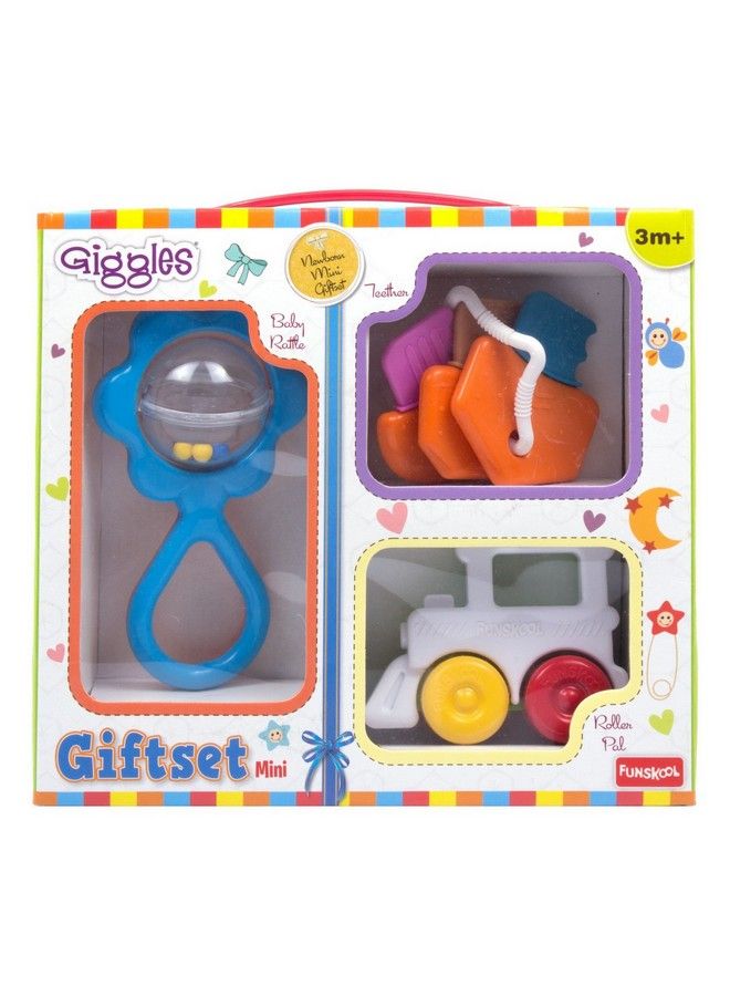 giggles Gift Set Mini Multicolour Baby Toy Gift Set For New Born Rattleteethervehicle 6 Months & Above Infant Toys - Image 2