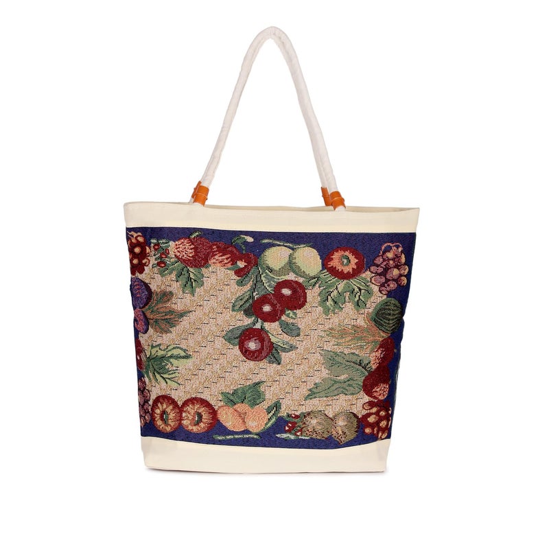 Fclues Women Fashion Zip Closure Velvet Tote Bag | For Shopping Shoulder Bag Travel Work College Beach Parties Dance Spa Gym Yoga Camping Hiking Laptop (13 x 6 x 16) (Red Flower Printed) - Image 1