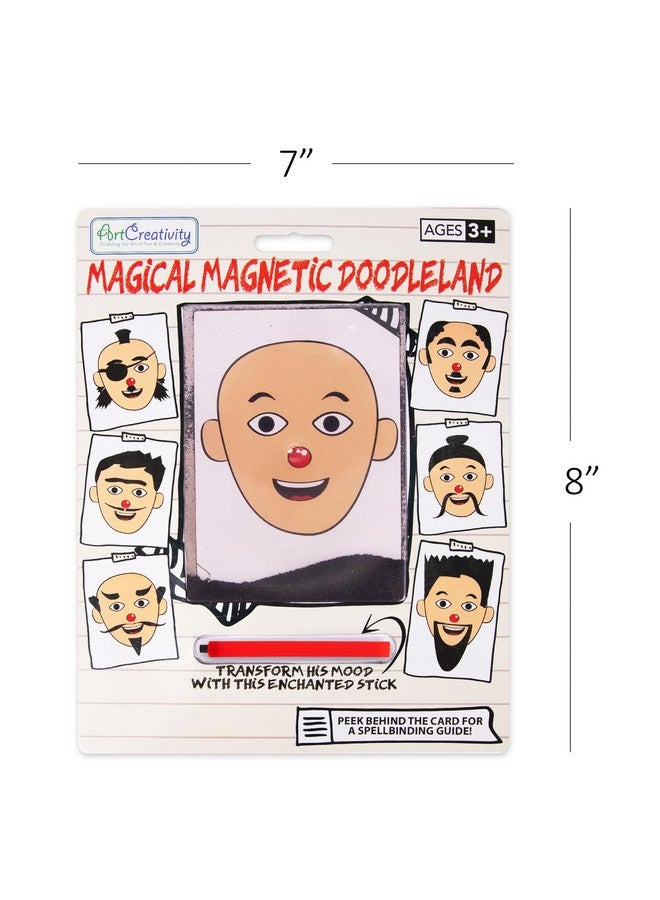 آرت كريتيفيتي لعبة وجه اللحية المغناطيسية - عبوة من قطعتين لعبة وجه مغناطيسية - لوحة رسم مغناطيسية للأطفال - ابتكر أنماط مختلفة للشعر واللحية - ألعاب قديمة من الستينيات والسبعينيات والثمانينيات - ألعاب نوستالجية - Image 3