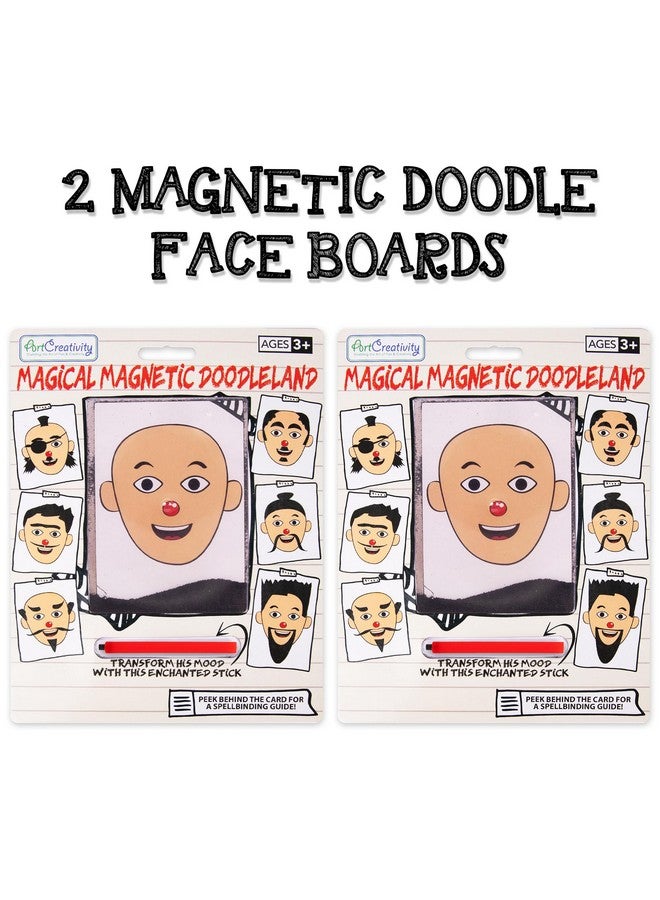 آرت كريتيفيتي لعبة وجه اللحية المغناطيسية - عبوة من قطعتين لعبة وجه مغناطيسية - لوحة رسم مغناطيسية للأطفال - ابتكر أنماط مختلفة للشعر واللحية - ألعاب قديمة من الستينيات والسبعينيات والثمانينيات - ألعاب نوستالجية - Image 2