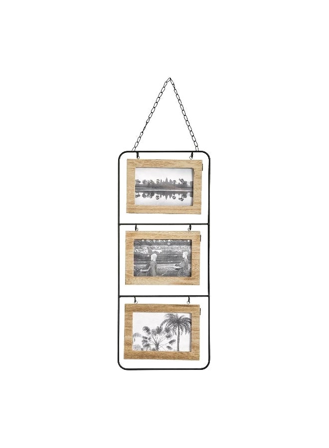 atmosphera 6-Picture Wall Mounted Decorative Easy-Hanging Photo Frame Multicolour 52 x 22 x 1 cm 162258 - Image 1
