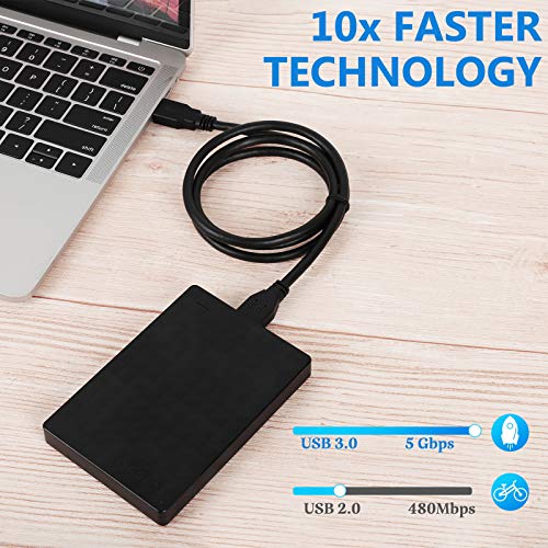 ITD ITANDA USB 3.0 Micro Cable, 3.3FT, Heavy Duty High Speed Hard Drive Cable, USB 3.0 A to Micro B Compatible with Seagate, WD, Toshiba, Westgate, Samsung Galaxy S5, Note 3, Note Pro 12.2 - Image 4