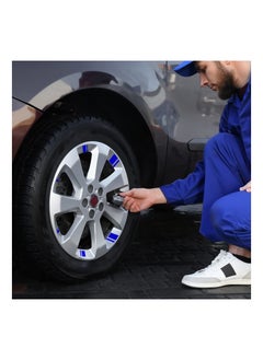 KASTWAVE Wheel Rims Decal Stripes Reflective Car Stickers, for 18-21 Inch Decoration Accessories for Cars Trucks Vehicle Automobile (Blue 6 Pcs)  - Image 4