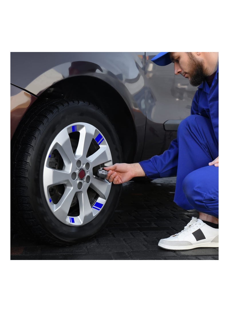 KASTWAVE Wheel Rims Decal Stripes Reflective Car Stickers, for 18-21 Inch Decoration Accessories for Cars Trucks Vehicle Automobile (Blue 6 Pcs)  - Image 4