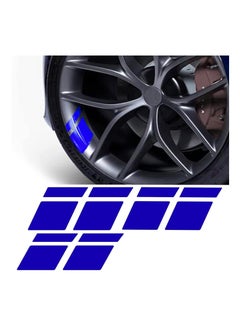 KASTWAVE Wheel Rims Decal Stripes Reflective Car Stickers, for 18-21 Inch Decoration Accessories for Cars Trucks Vehicle Automobile (Blue 6 Pcs)  - Image 1