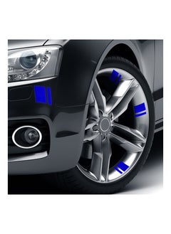 KASTWAVE Wheel Rims Decal Stripes Reflective Car Stickers, for 18-21 Inch Decoration Accessories for Cars Trucks Vehicle Automobile (Blue 6 Pcs)  - Image 2