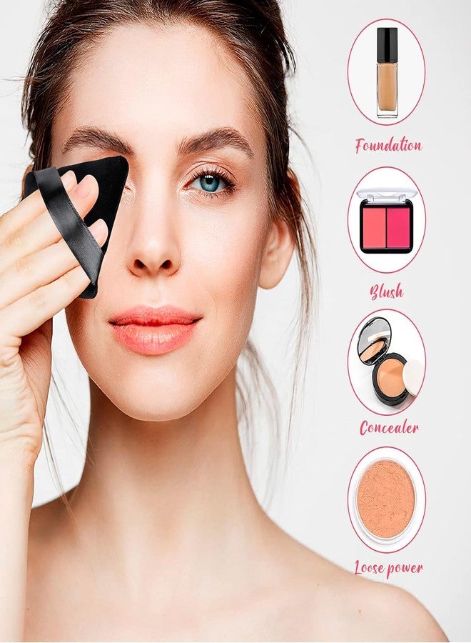 Sunaina Makeup Blending Puffs, Face Powder Puffs Cotton Triangle, Round, Heart Love Shape Puff, Makeup Tool Beauty Sponges Blender Puff (Mix Shape Puff- 6 Pcs) - Image 5