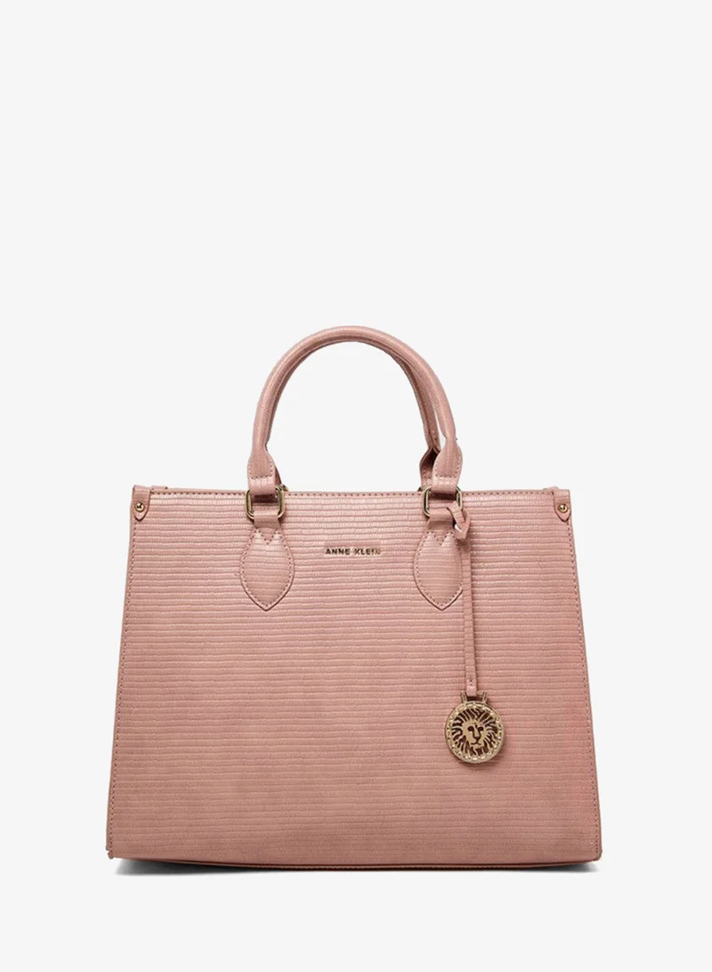 ANNE KLEIN Anne Klein Croc Textured Zippered Satchel Bag
