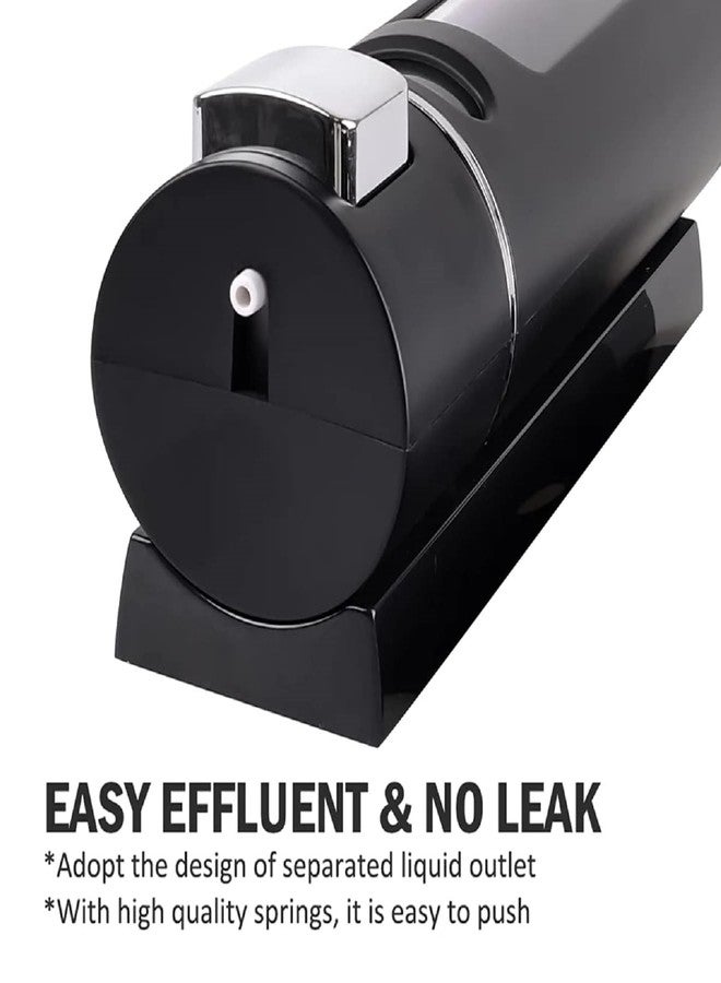 FOLX FBA34 ABS Plastic Wall Mounted Liquid Soap/Shampoo/Conditioner/Hand Wash Gel Dispenser for Bathroom Basin Kitchen Sink [ Combo Pack of - 2 ] (Capsule [ Black/Black ]) - Image 2