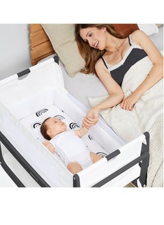 Snuz Pod4 Bedside Crib For Infant And Baby, Increased Air Flow For Better Sleep , 3D Breathable Mattress, Machine Washable Liner, Rocking Stand Suitable From 0 To 6 Months L100 X 49 X H95 - Slate  - Image 5