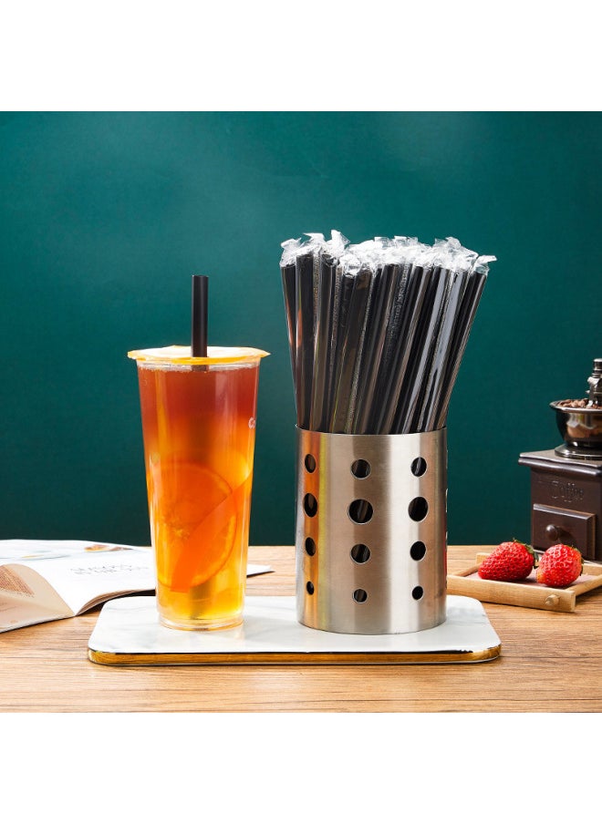 Generic Disposable Straw Separate Packaging Pearl Milk Tea Coarse Straw Beverage Fine Straw Eight Treasure Porridge Plastic Transparent Color-Color:Hardened 1.1 Caliber [thick Pearl Straw]-Specifications:23cm Black 10,000 Pieces (whole Piece Discount)  - Image 5