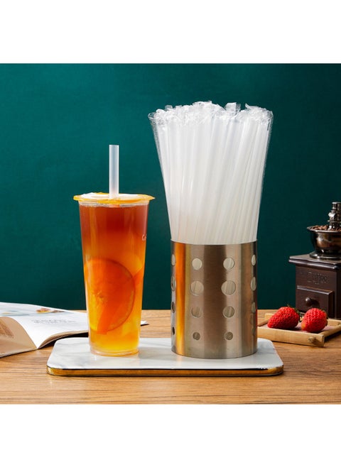 Disposable Straw Separate Packaging Pearl Milk Tea Coarse Straw Beverage Fine Straw Eight Treasure Porridge Plastic Transparent Color-Color:Hardened 1.1 Caliber [thick Pearl Straw]-Specifications:23cm Black 10,000 Pieces (whole Piece Discount)