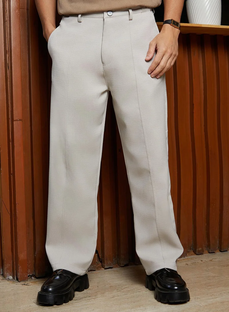 Campus Sutra Lightweight - Panelled Tailored Trousers