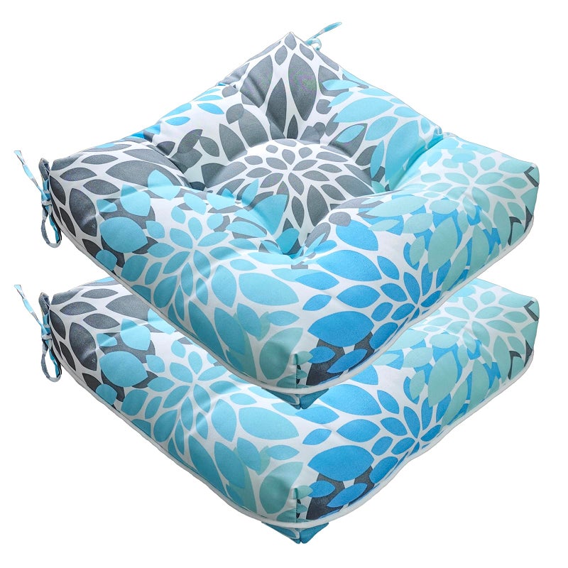 JMGBird Outdoor Chair Cushions Pack of 2 Patio SeatBack Cushions 19 x 19 with Ties for Patio Furniture Chairs Home Garden Decoration
