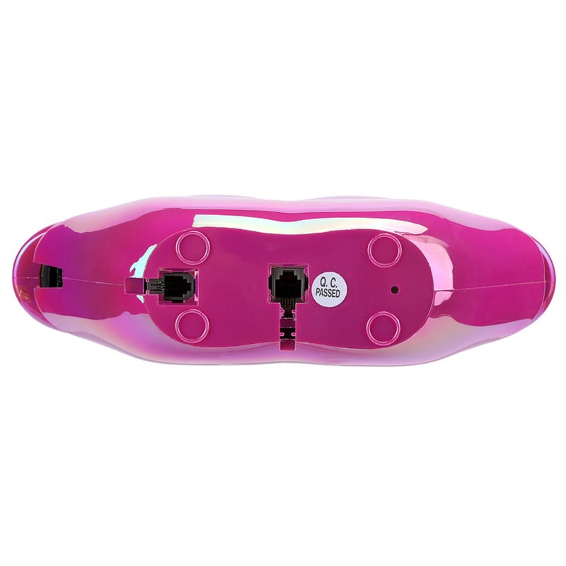 Vintage Red Flocked Lipstick Shaped Wired Landline Telephone for Home Hotel Decoration - Image 4