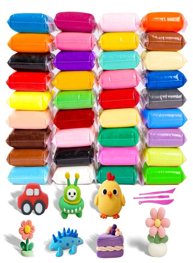 Cocurb Air Dry Clay - 36 Colors Modeling Clay for Kids, Boys and Girls, Air Dry Clay Bulk Kit for Adults with 3 Sculpting Tools and Instructions, Safe, Non-Toxic, DIY Model Magic Clay Gifts Kids Toys - Image 1