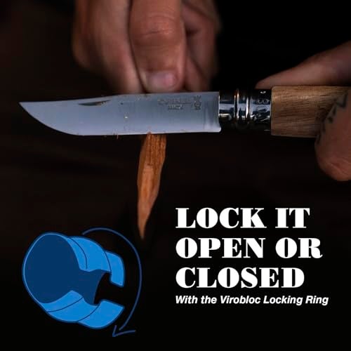 OPINEL No.06-No.09 Premium Woods, Stainless Steel Folding Pocket Knife, Made in France (No.06/Walnut) - Image 4