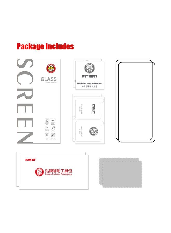 ENKAY Case For Samsung Galaxy S23+ 5G 2pcs Full Glue 0.2mm Tempered Glass Full Film, Support Fingerprint Unlock - Image 2