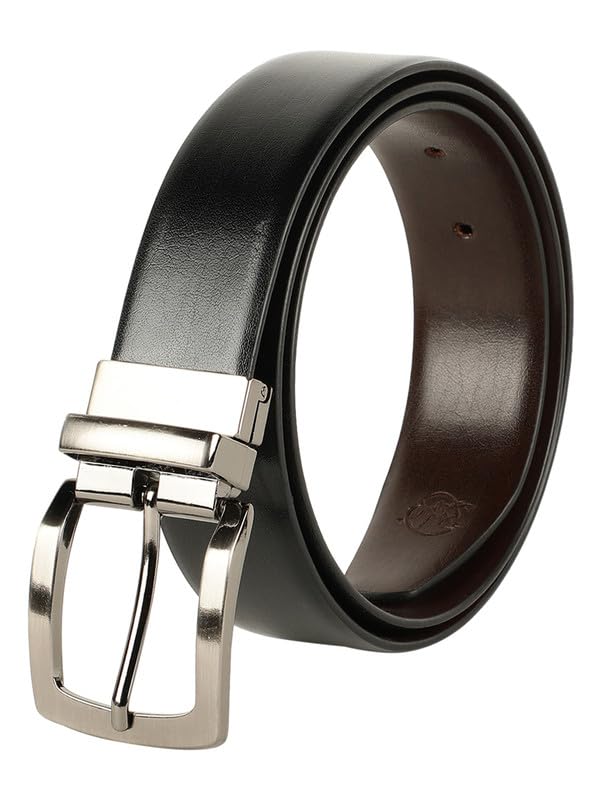 ZEVORA Leather Formal/Casual Reversible Belt For Men/Boys (Color-Black/Brown) - Image 1