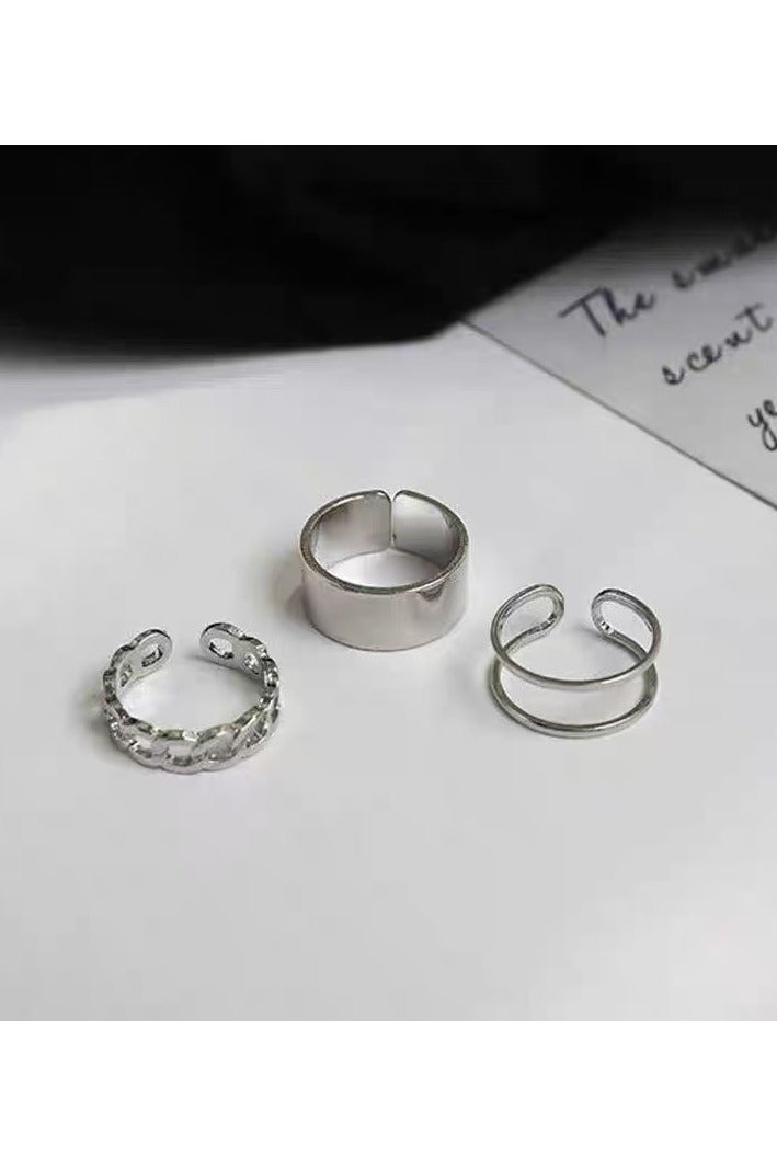 Goolsky Punk Minimalist Couple Ring – Cool Statement Band for Women | Korean Hip-Hop Style  - Image 4