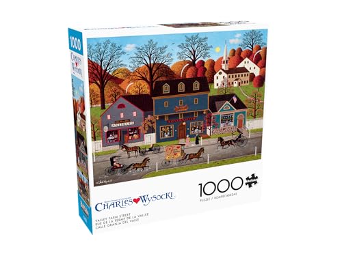 Buffalo Games - 1000 Piece Jigsaw Puzzle - Charles Wysocki Valley Farm Street - Challenging Fall and Autumn Puzzles for Adults - Finished Size is 26.75 x 19.75 - Image 3