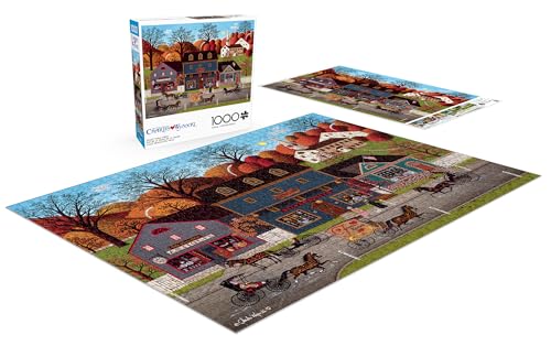 Buffalo Games - 1000 Piece Jigsaw Puzzle - Charles Wysocki Valley Farm Street - Challenging Fall and Autumn Puzzles for Adults - Finished Size is 26.75 x 19.75 - Image 4