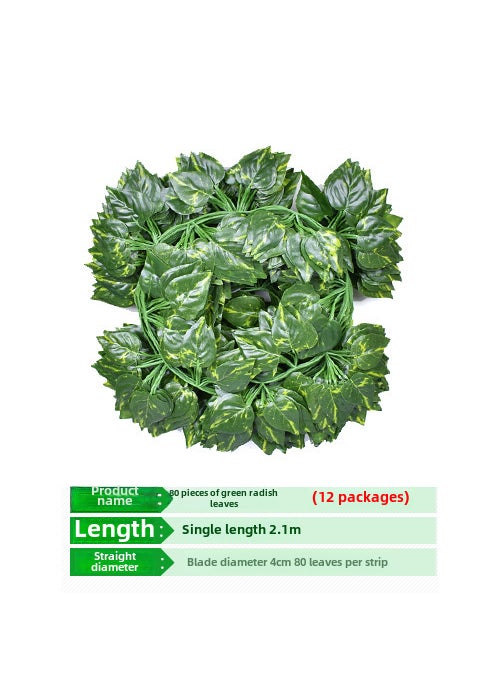 Generic Artificial Ivy Vines Green Leaf Decor 81 green leaves 1 pack (12) 