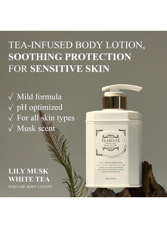 TEABLESS - Perfume Body Lotion Lily Musk Scent (16.93Oz/480Ml)｜Hydrating Fragrance Lotion For Sensitive Skin With Natrual Herbs Moisturizer For Dry Skin Soothe Korean Skin Care Lightweight Vegan - Image 1
