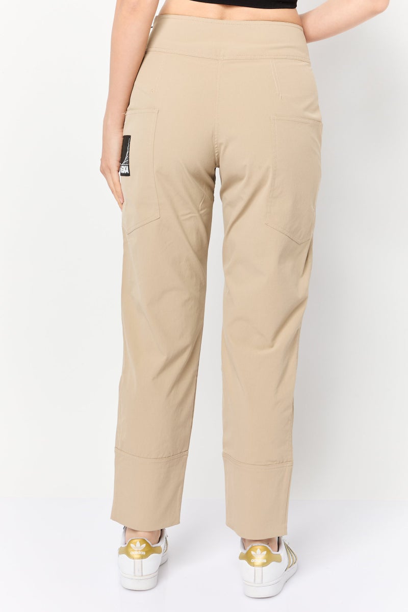 Hoka Women Sportswear Fit Outdoors Track Pants, Tan  - Image 2