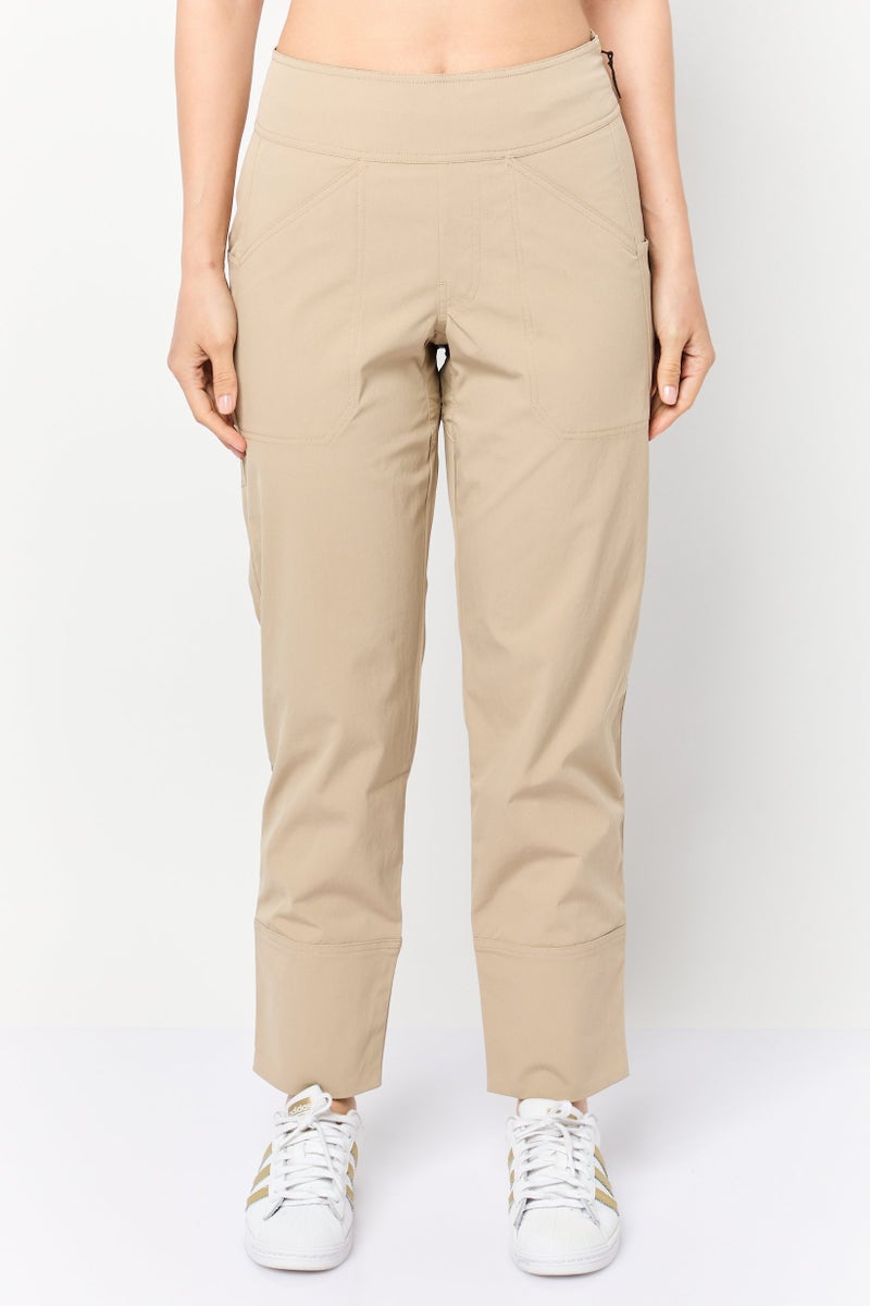 Hoka Women Sportswear Fit Outdoors Track Pants, Tan  - Image 1