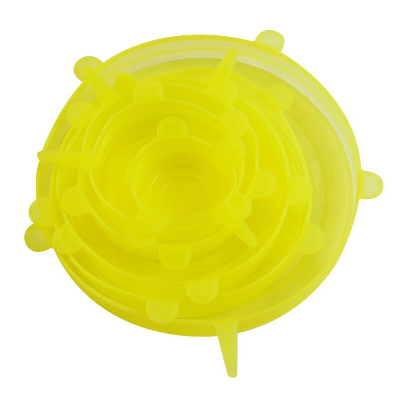 Selling Kitchen Utensils Fresh-Keeping Cover Six-Piece Set Silicone Sealing Cover Anti-Overflow Cover Round Plastic Wrap Factory - Image 1