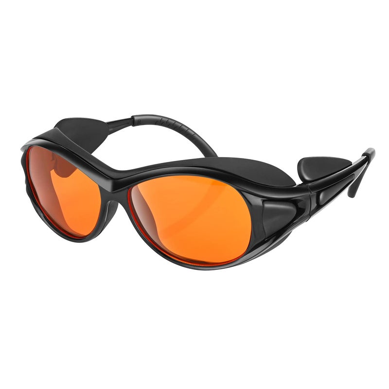 Professional UV Light Safety Glasses for 90nm490nm wavelength UV lamps UVC protective glasses blocking blue light AntiFatigue Anti Glare shatterproof antiscratch and antifog orange lenses