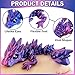 YVBBHE 8 Pcs 3D Printed Fidget Dragons with Eyes Toy Set Small 3D Prints Animal Models for Executive Home Office Cute Mini Stress Relief 3d Printer Animals Toys Decor for Adults KidsB - Image 4